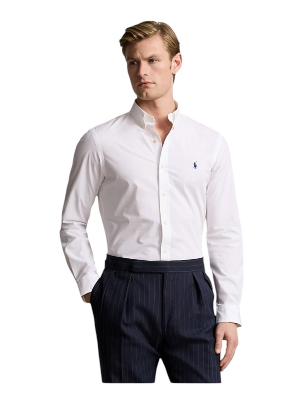 Ralph Lauren Classic Fit Stretch Poplin white Shirt 15 1/2 32/33